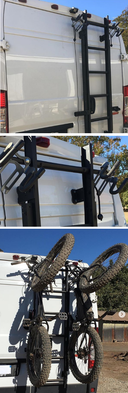 vertical bike rack van