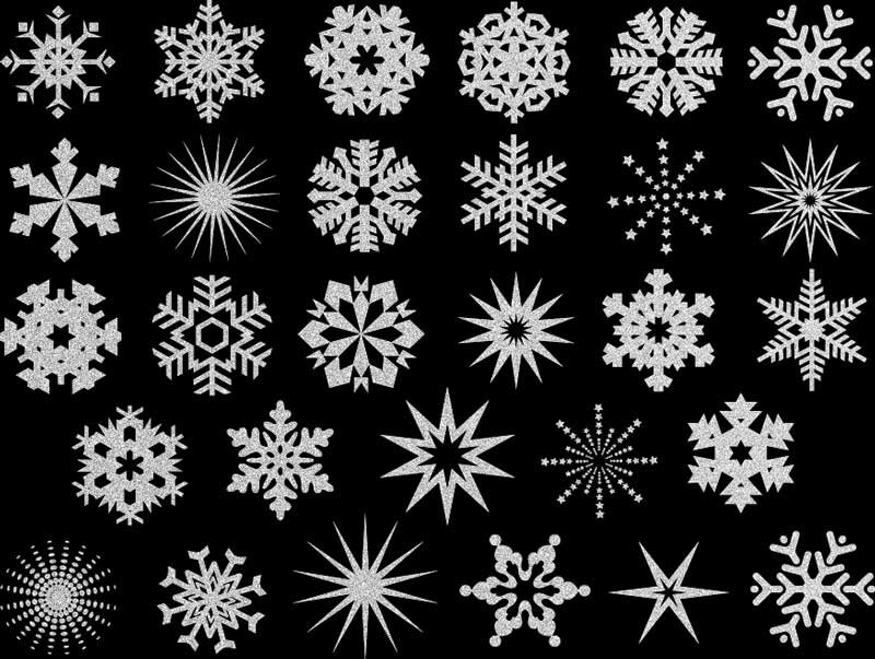 CONE 6 High Fire Small Snowflakes — Ceramic Decals, Glass Fusing Decals