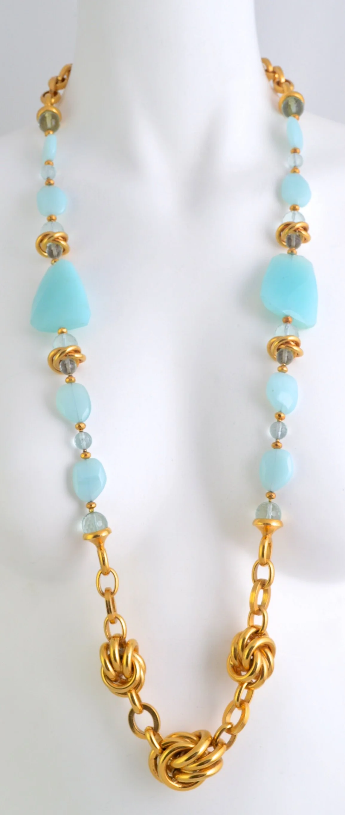 Aqua Beaded Necklace