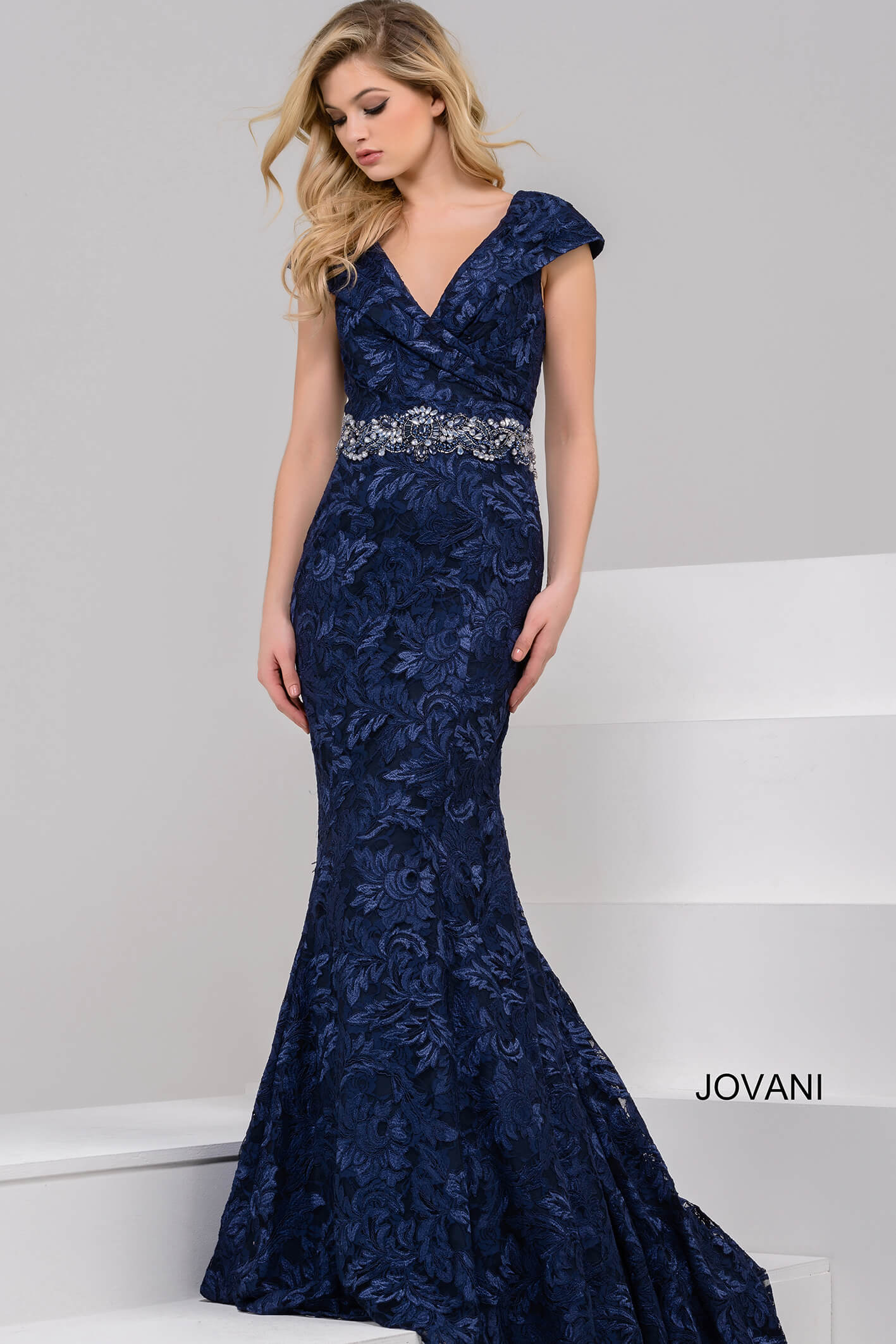 navy evening gowns