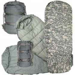 ARMY Complete Sleep System ACU and Woodland — All American Military Surplus