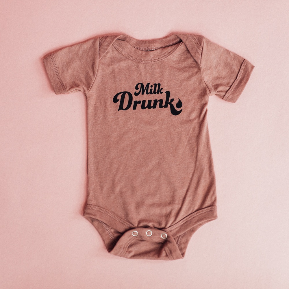 Boobs For Breakfast Funny Milk Drunk Gift Newborn Romper Bodysuit For Babies 