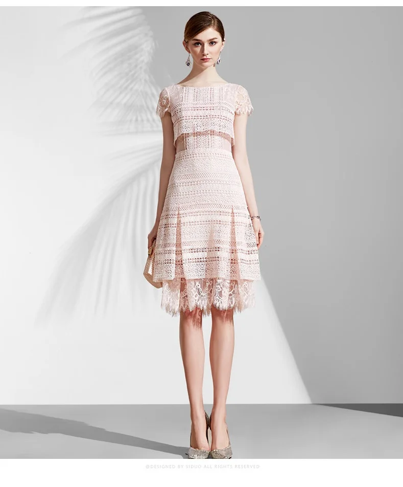 pastel pink dress for wedding guest