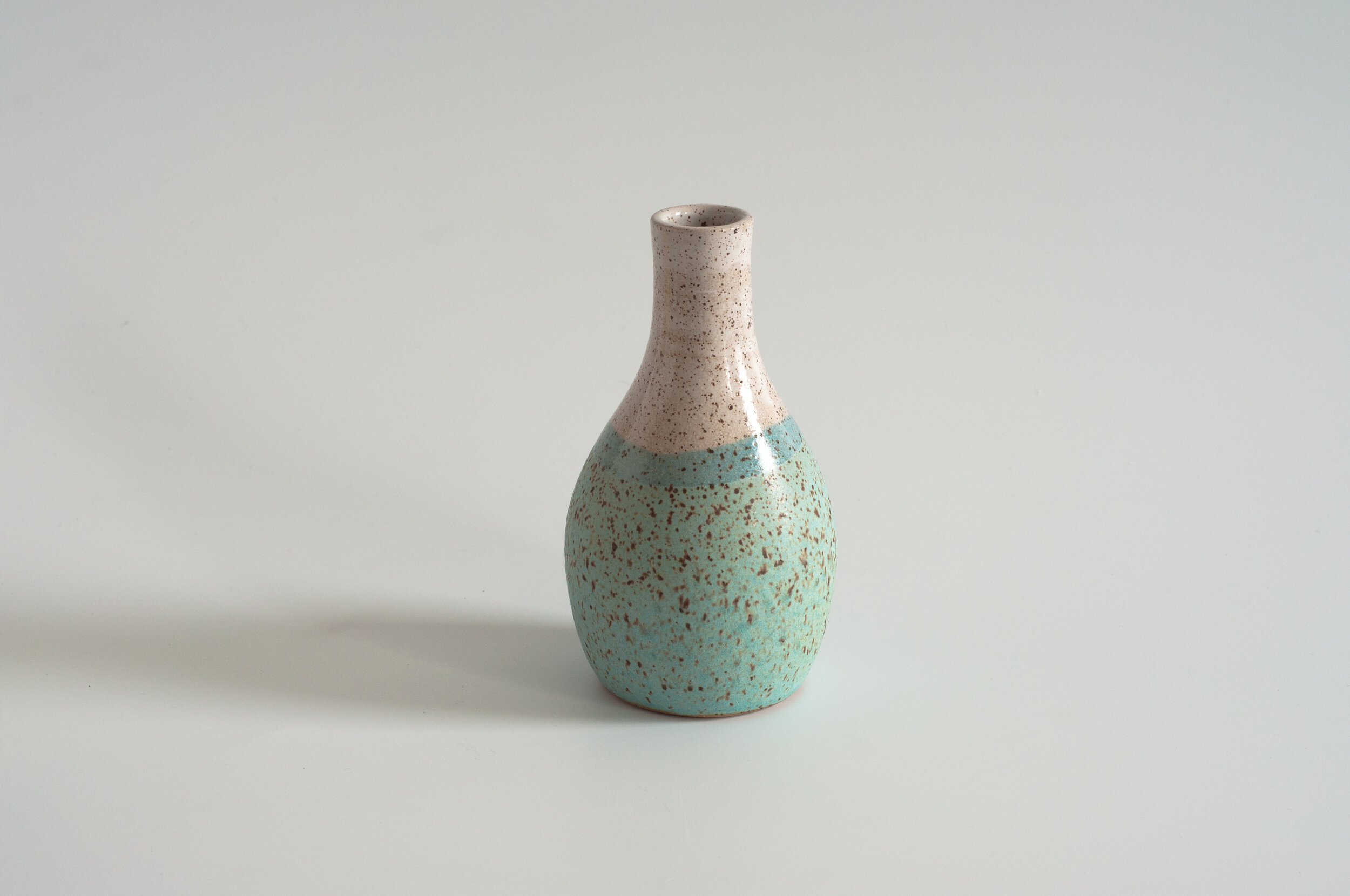 Bottle Shaped Vase Ceramic Bud Vase Large In Pink White Blue & Grey Xtra Large 