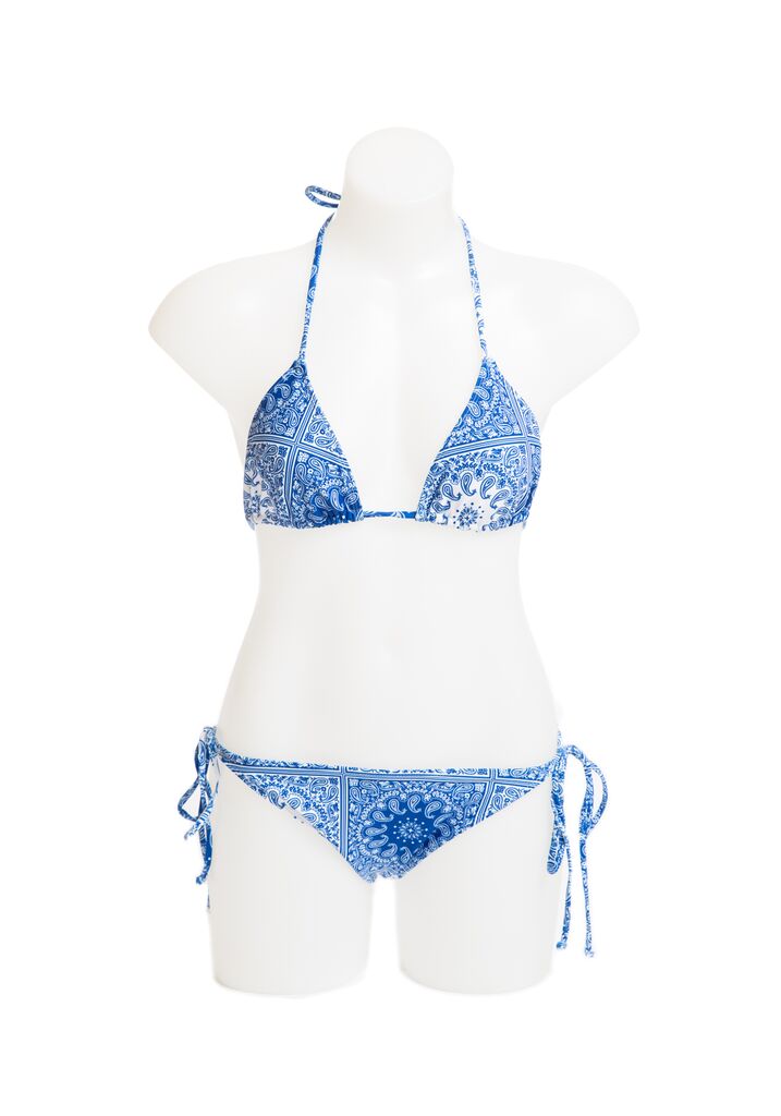 blue bandana swimsuit