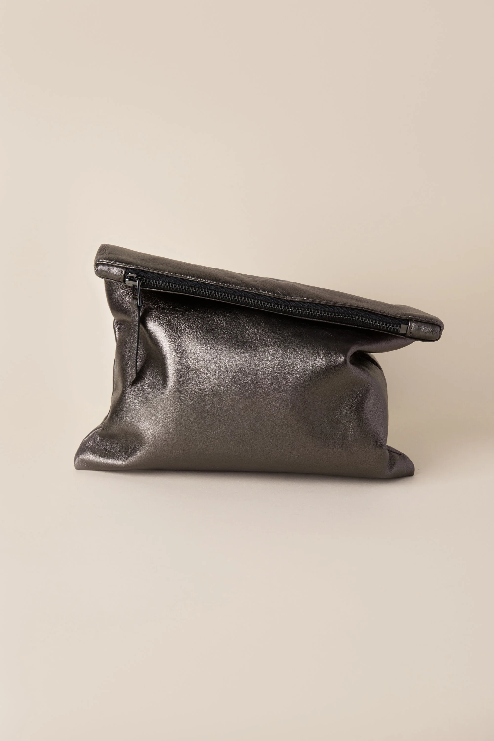 pewter sparkle clutch bag
