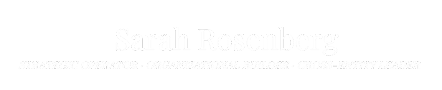 STRATEGIC OPERATOR · ORGANIZATIONAL BUILDER · CROSS-ENTITY LEADER