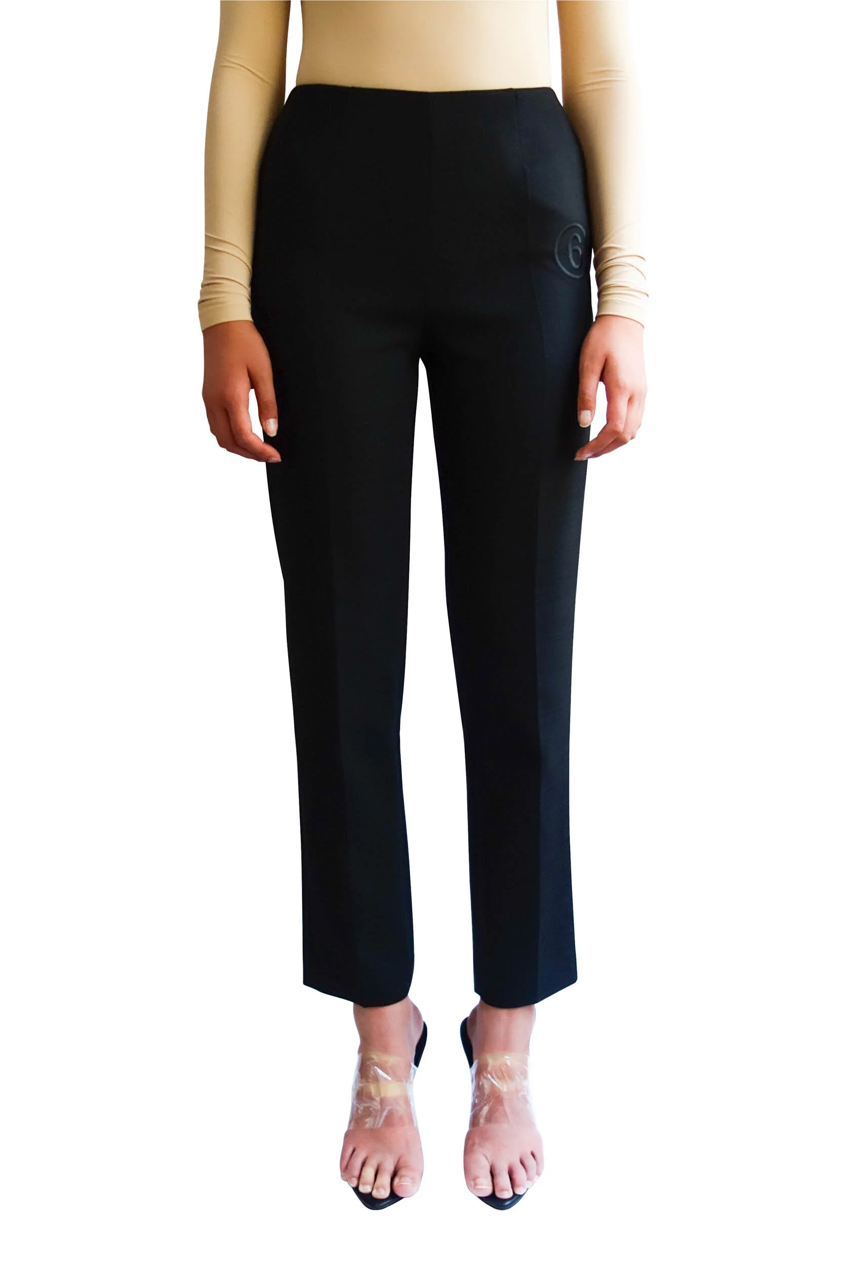 MM6 Maison Margiela Black Techno Wool Pants — SLOW WAVES MM6 Maison Margiela Black Techno Wool Pants — SLOW WAVES