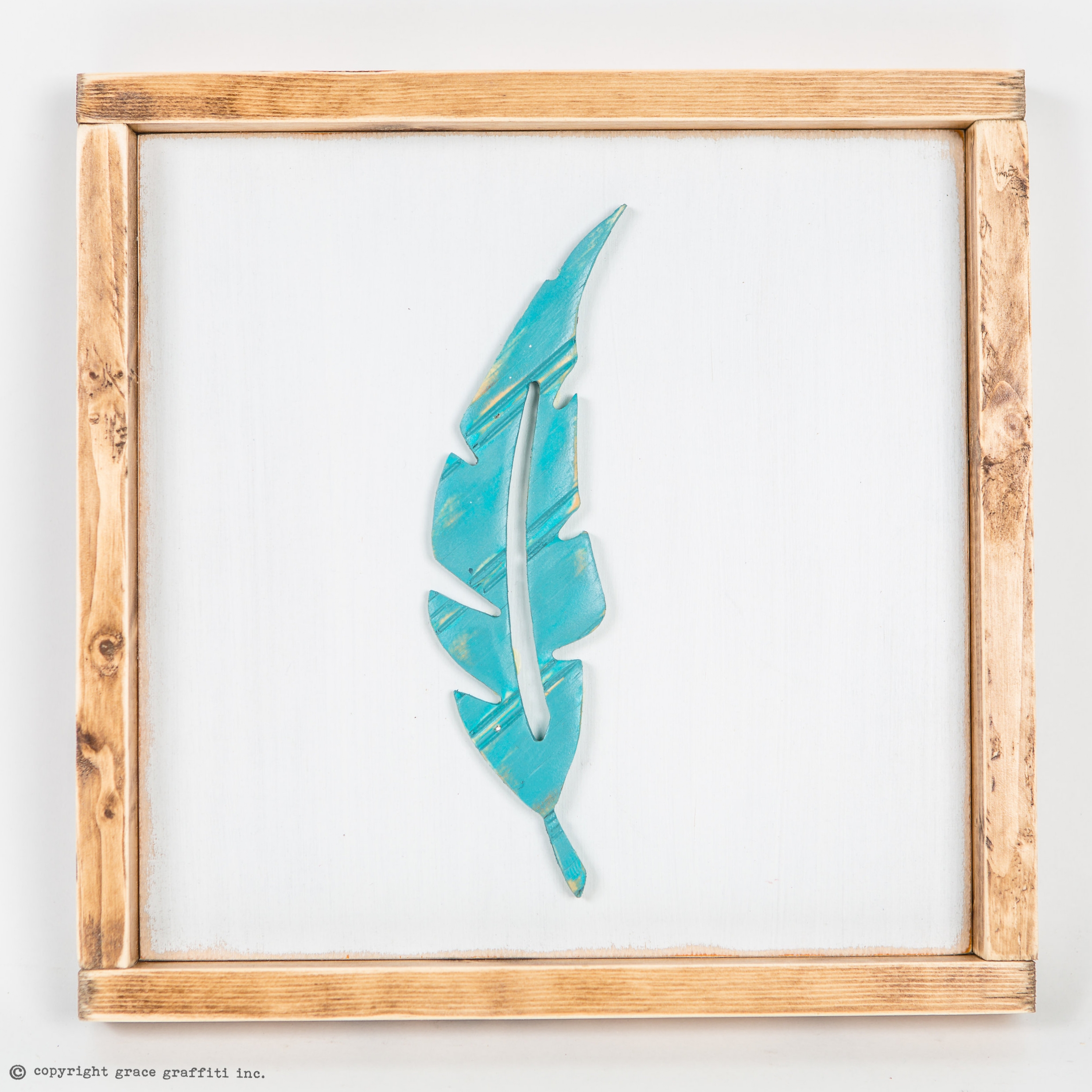 Framed Feather Wall Art Feather A Boho Collection Grace Graffiti