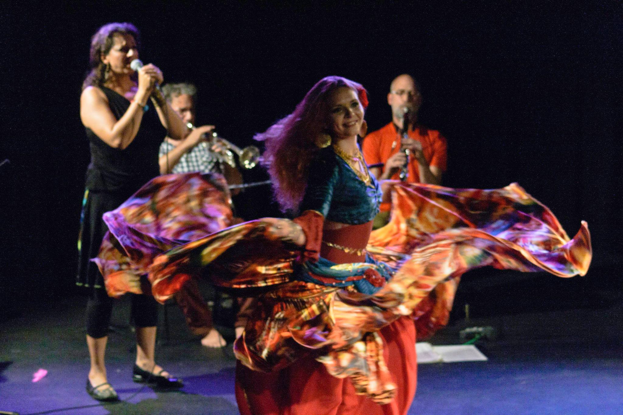 舞蹈演员Iana Komarnytska。罗马舞蹈庆典,Palmerston分支图书馆,与Nomadicaa,2014年9月,照片作者Ken Dobb
