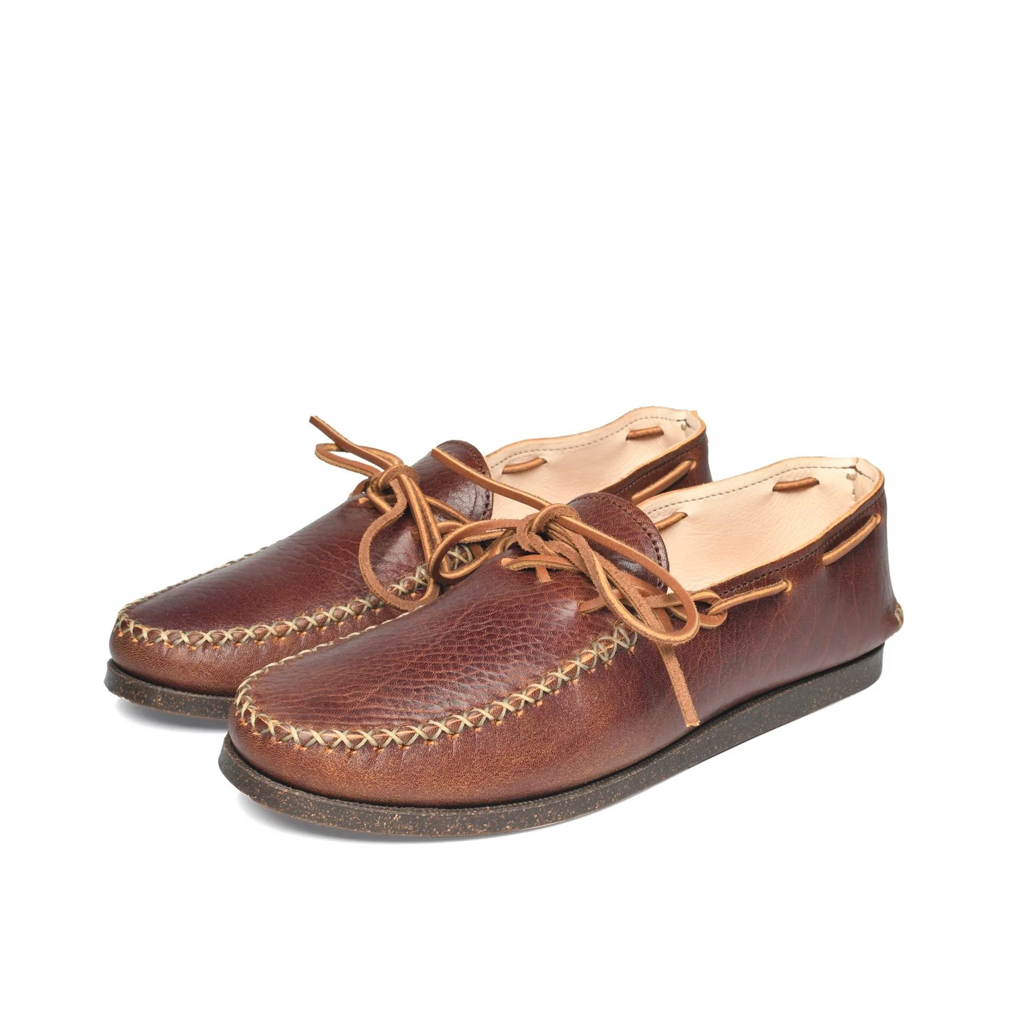 All Handsewn Canoe Moc w/ Camp Sole - AP Cognac — YUKETEN