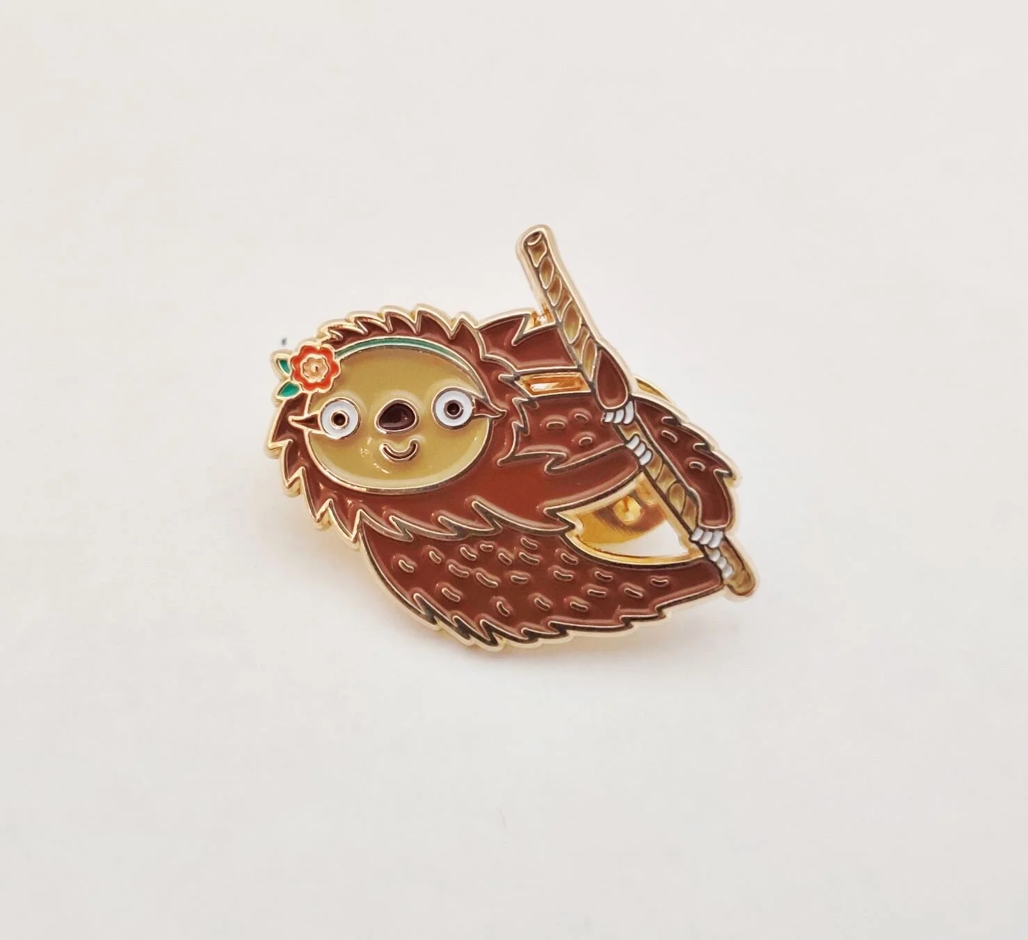 Night Owl Paper Goods Sloth Enamel Lapel Pin