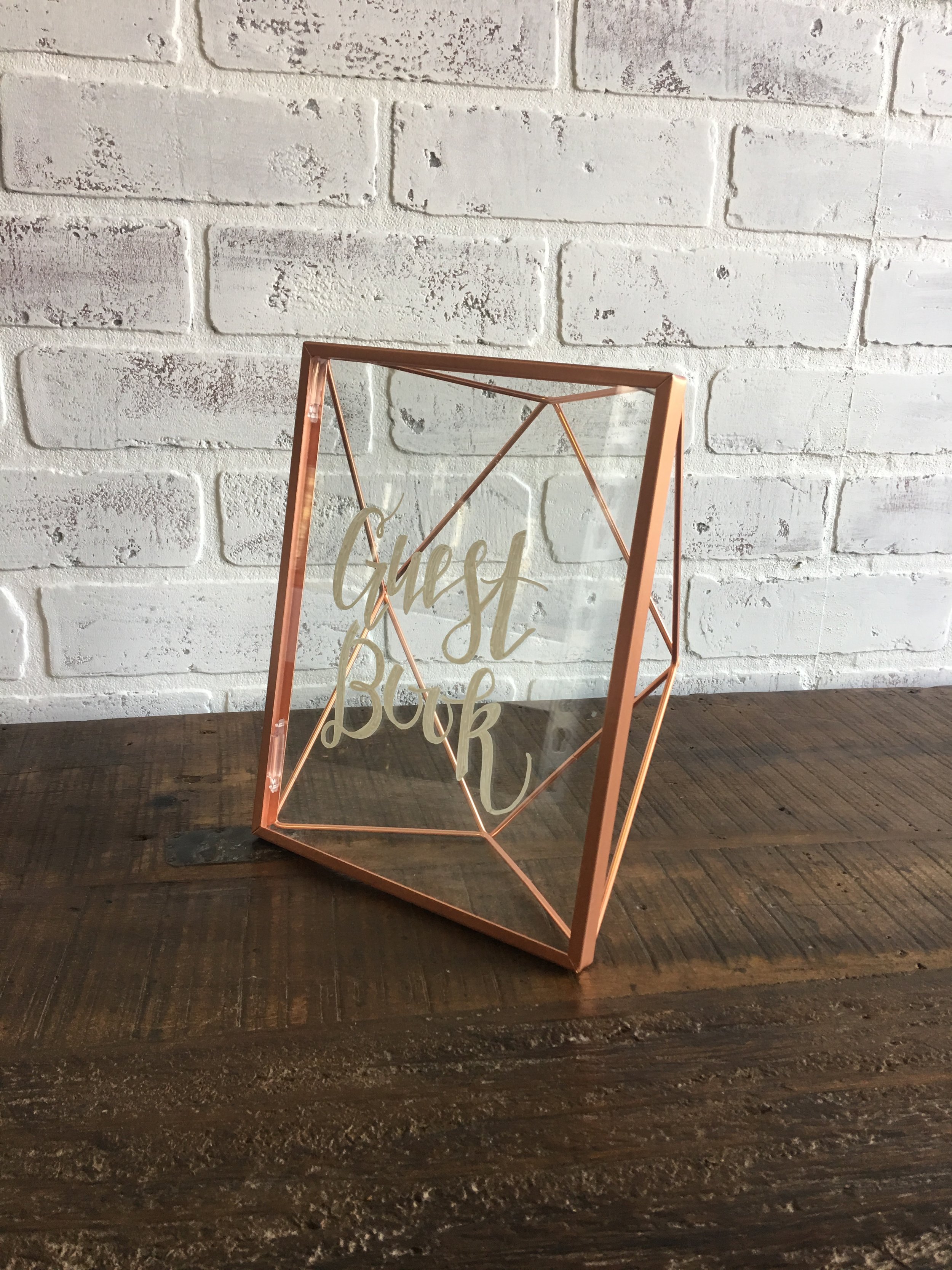 Geometric Copper Frame Curated Event Rentals Styling