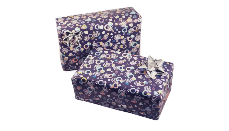 purple gift wrap
