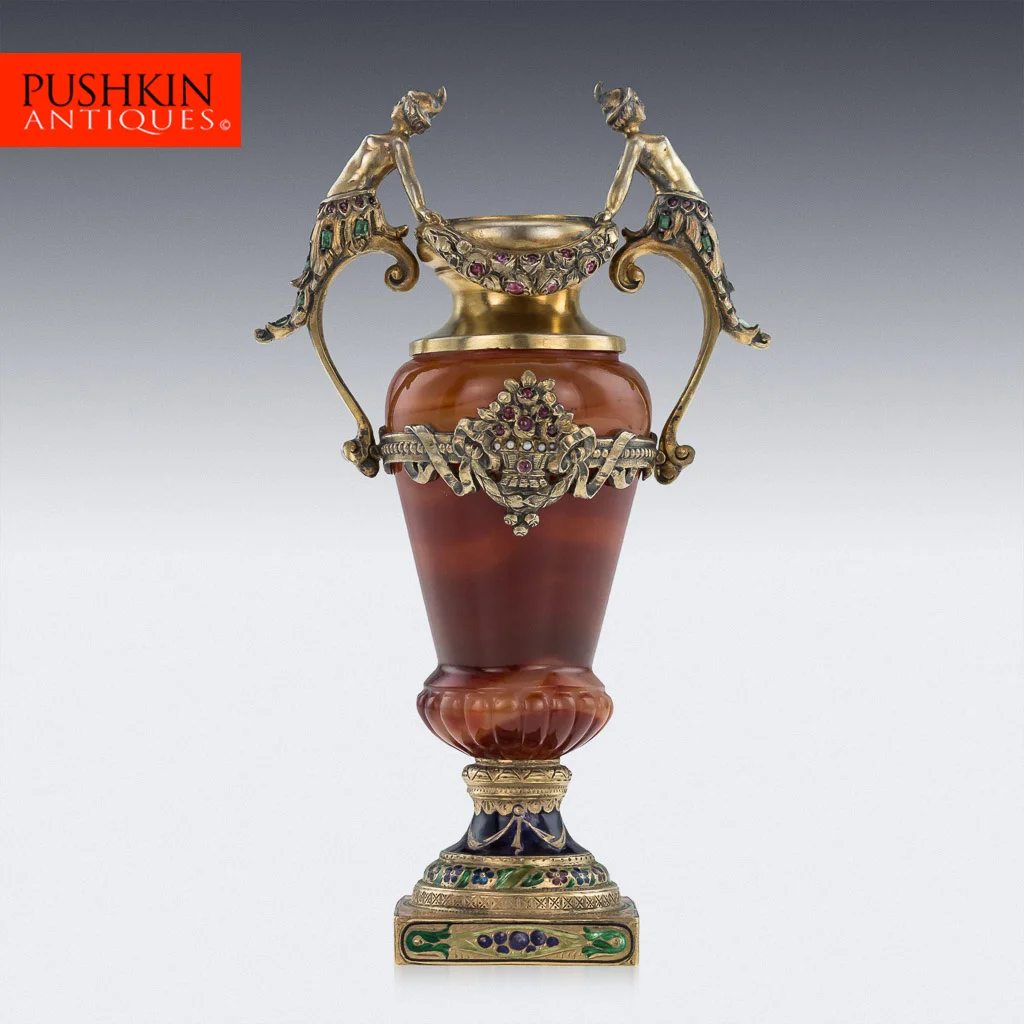 Pushkin Antiques Antique 19thc Austrian Solid Silver Enamel