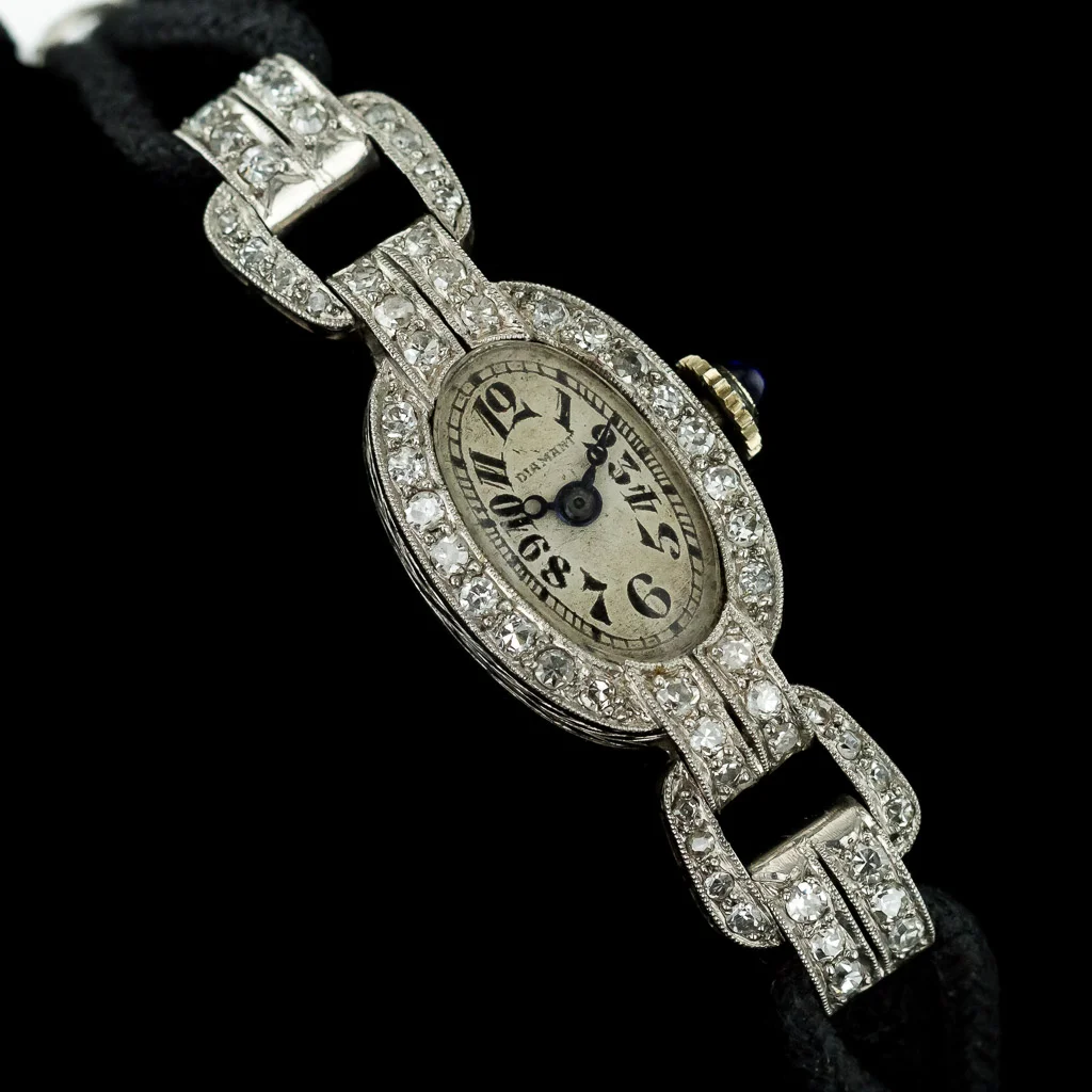 diamond and platinum watch