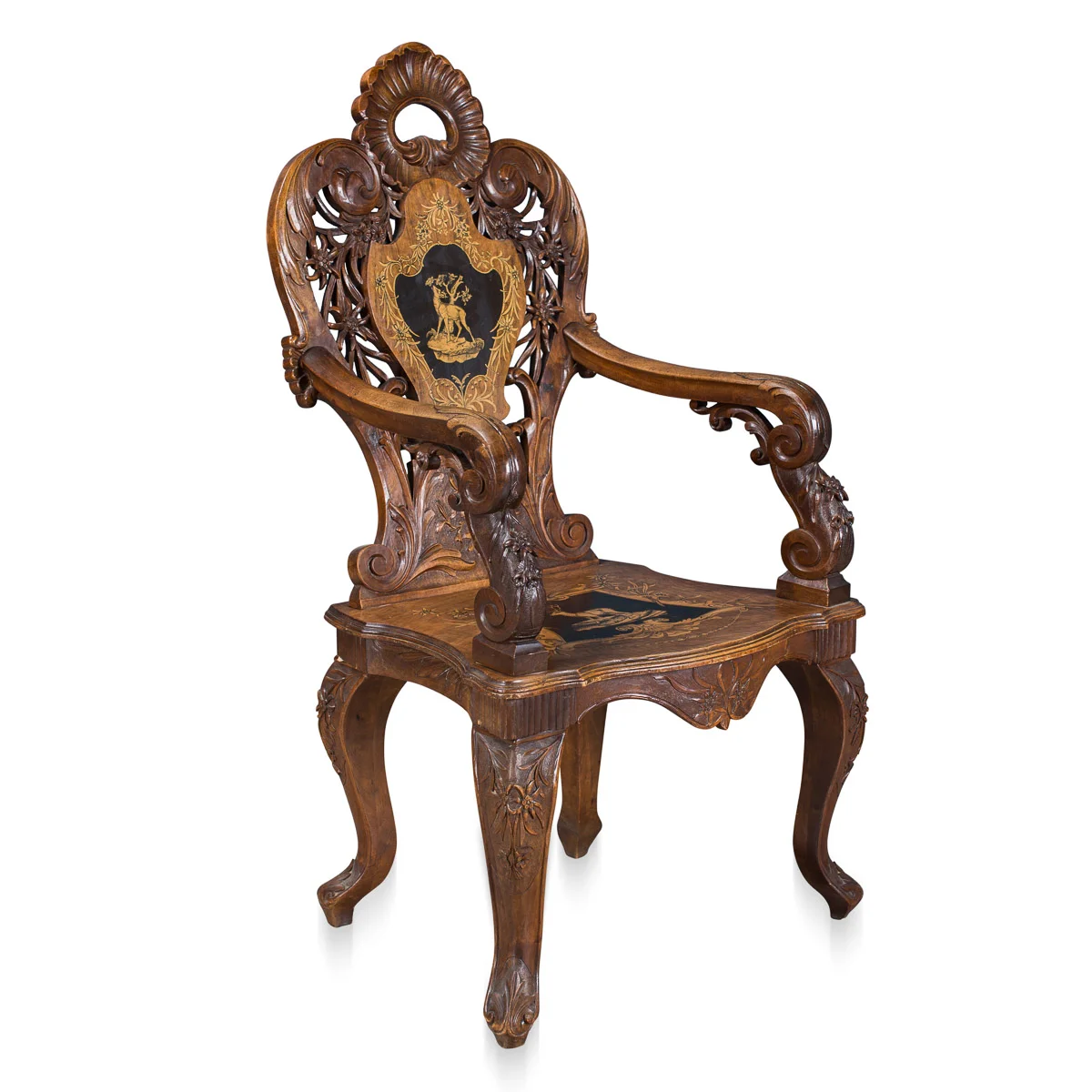 Pushkin Antiques Antique 20thc German Carved Black Forest