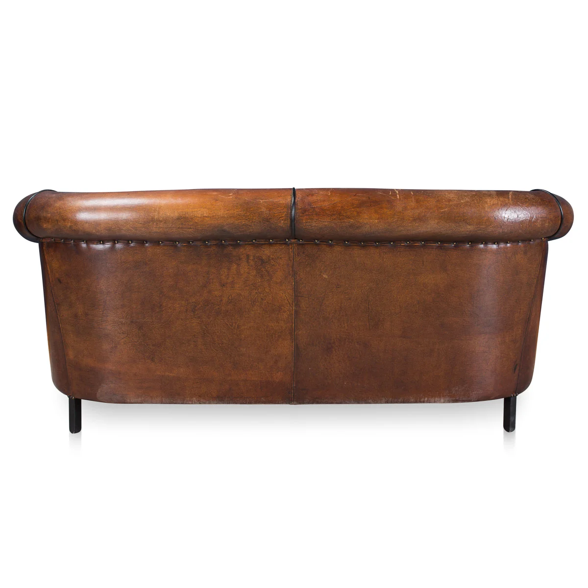 Pushkin Antiques Elegant 20thc Dutch Sheepskin Leather Sofa C 1990 Elegant 20thc Dutch Sheepskin Leather