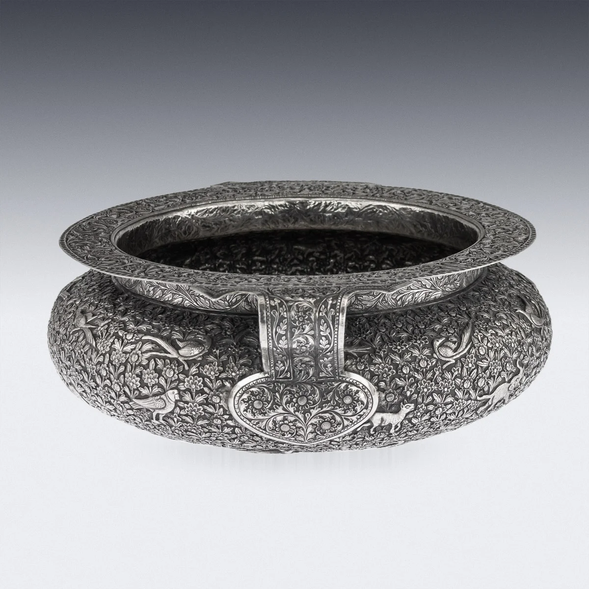 Pushkin Antiques Stunning 20thc Indian Hathras Solid Silver