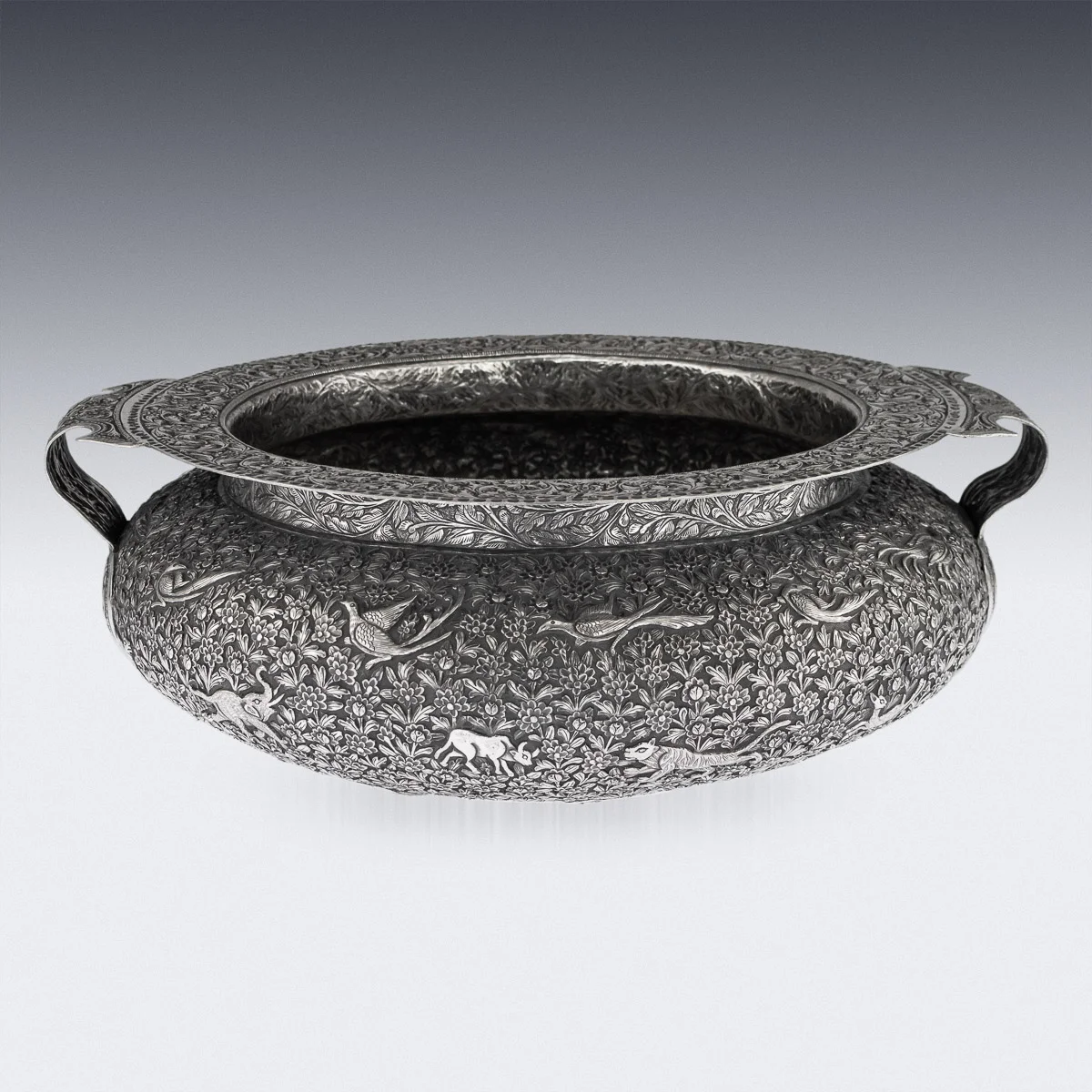 Pushkin Antiques Stunning 20thc Indian Hathras Solid Silver