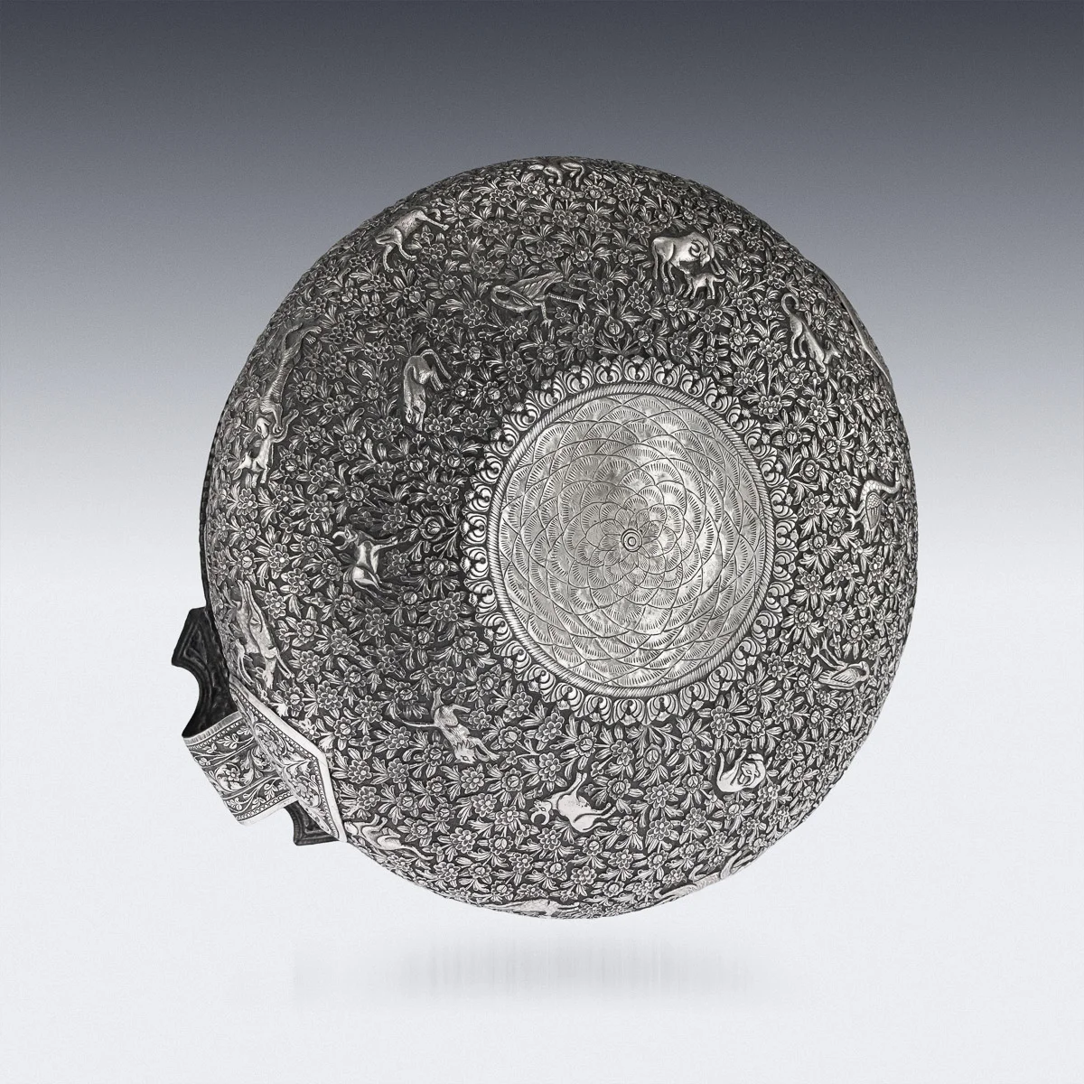 Pushkin Antiques Stunning 20thc Indian Hathras Solid Silver