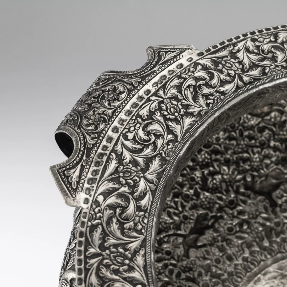 Pushkin Antiques Stunning 20thc Indian Hathras Solid Silver