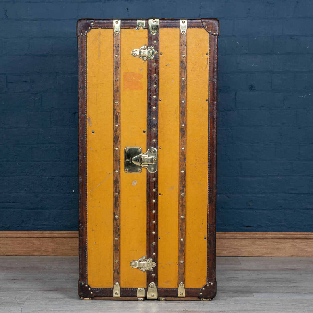 Pushkin Antiques Antique 20thc Louis Vuitton Wardrobe Trunk In
