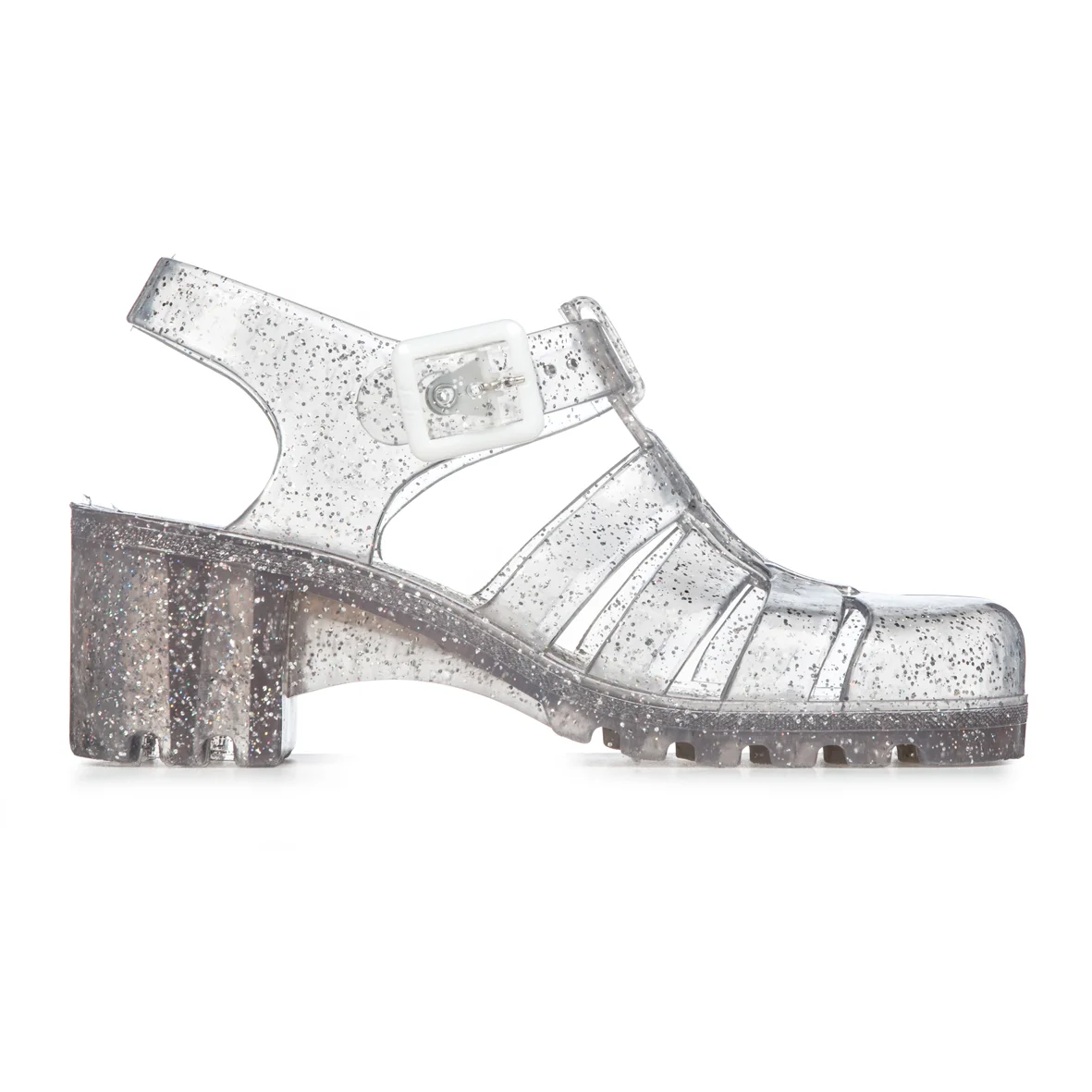 glitter jelly shoes