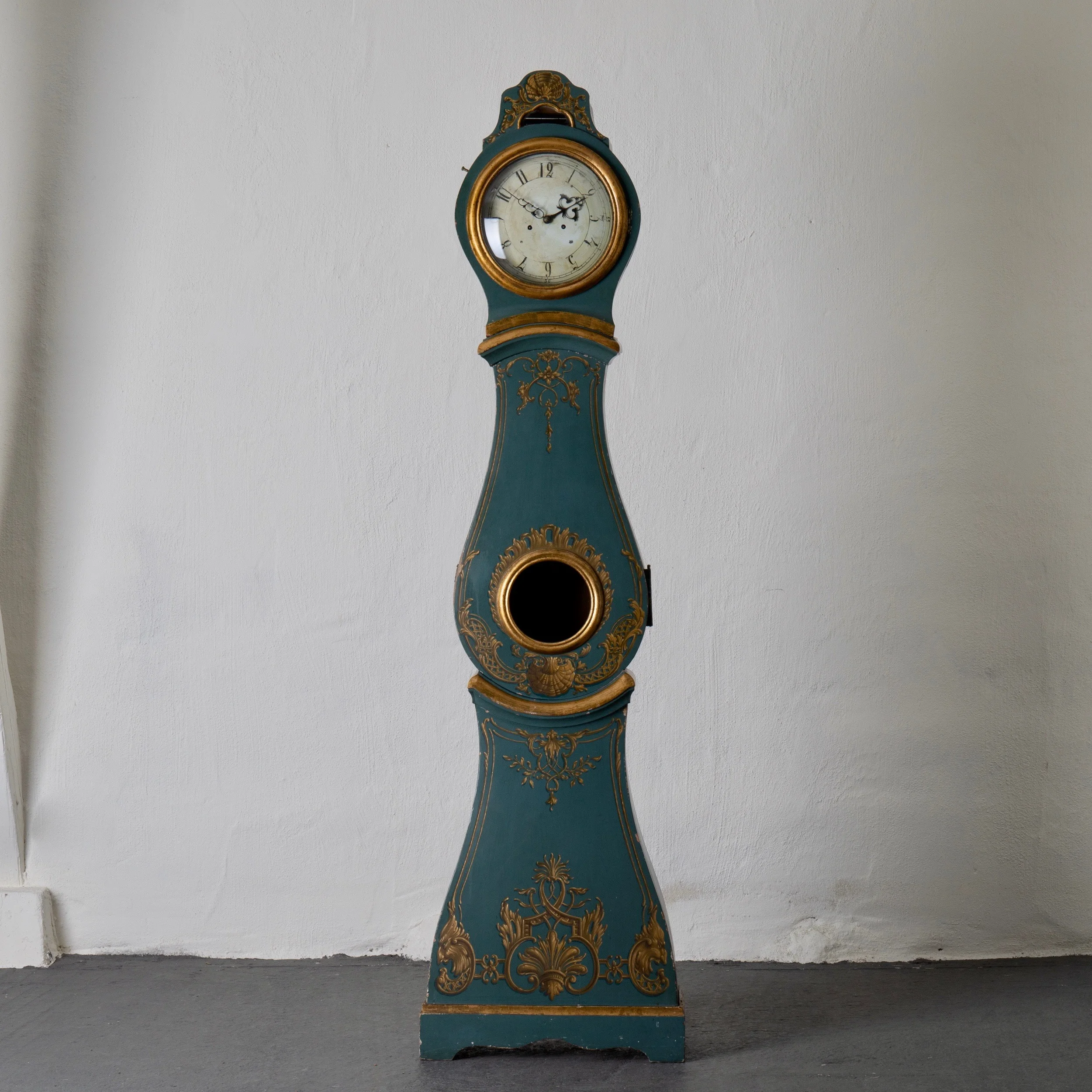 Swedish Rococo Floor Clock L A S E R O W