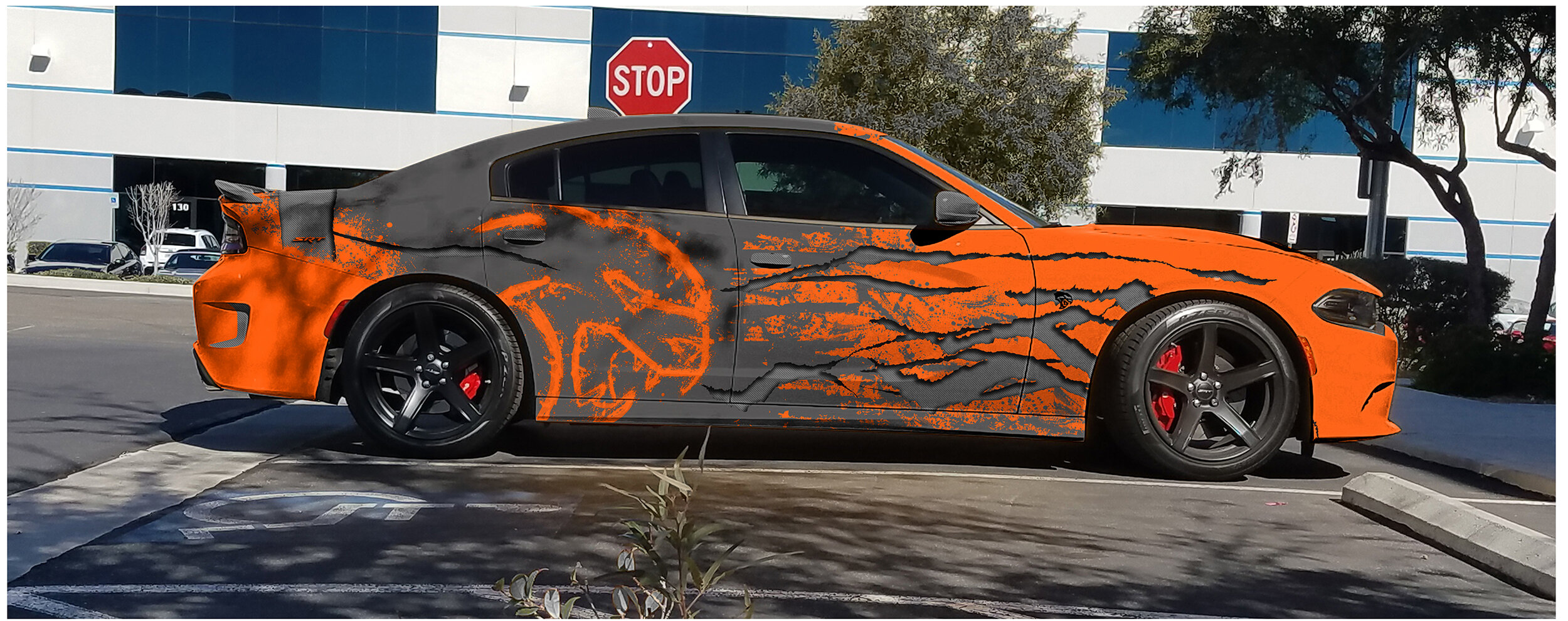 SplatterCat Wrap - Full Wrap for 2015-2019 Dodge Charger Hellcat —  Incognito Wraps