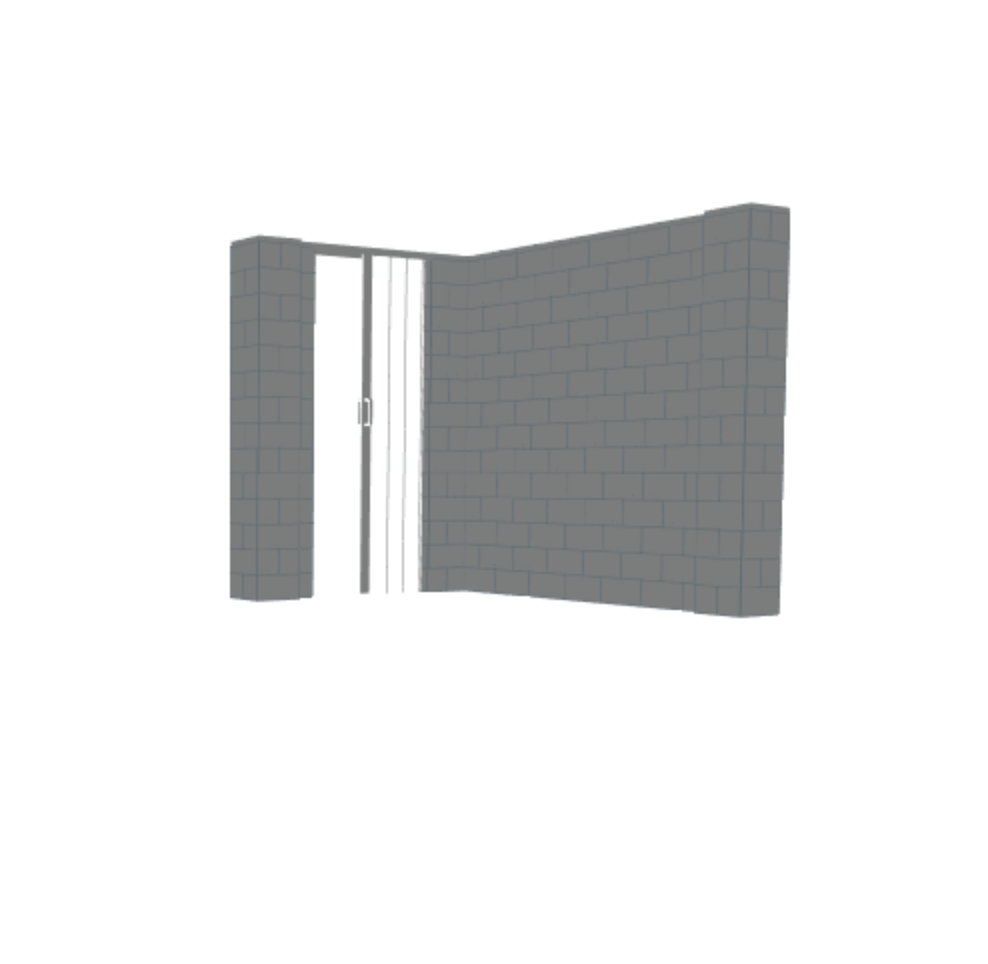 Everblock 6 X 8 X 7 L Shaped Wall With Door Everblock Systems