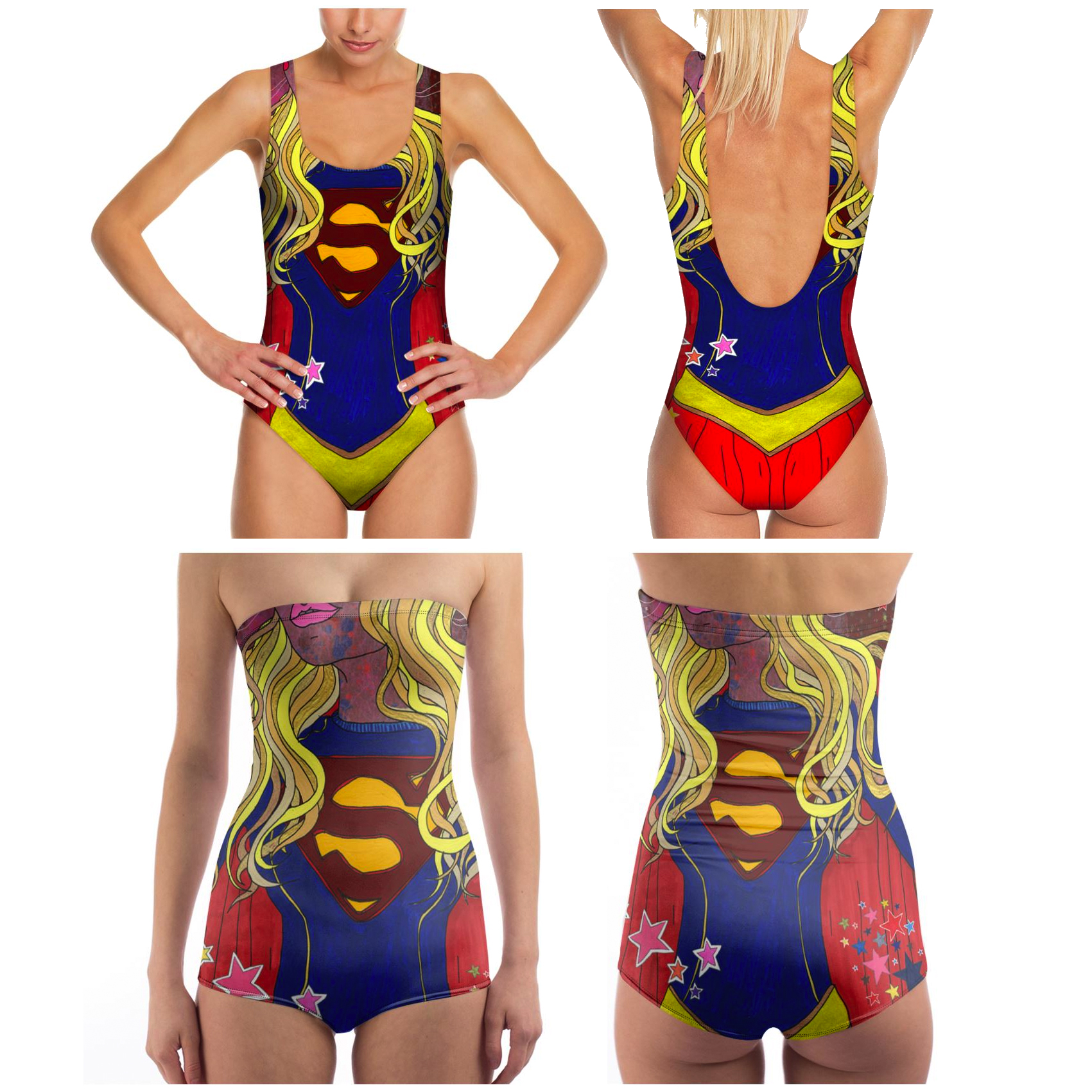 supergirl swimming costume