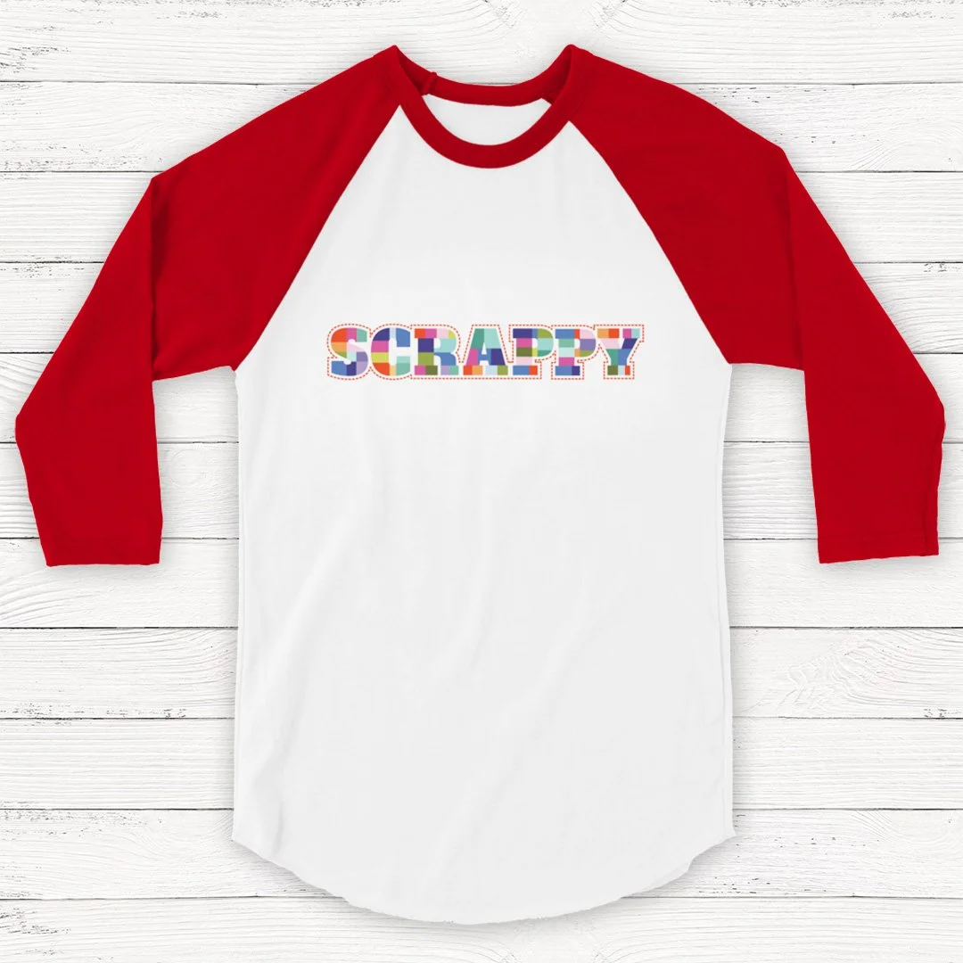 KD Spain — Scrappy Raglan Quilting Baseball Cotton Tshirt