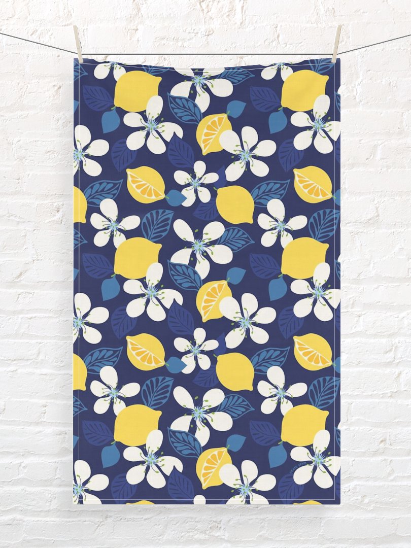 KD Spain — Lemon Blossoms Kitchen Tea Dish Towel