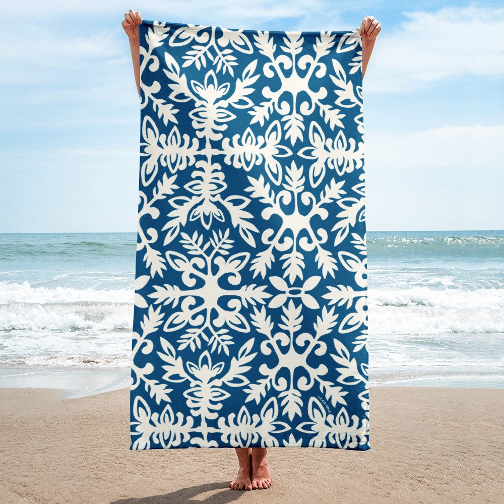KD Spain — Nautical Knots Sailing Rope Coastal Blue and White Beach And  Bath Towel