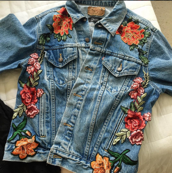 levi's floral denim jacket
