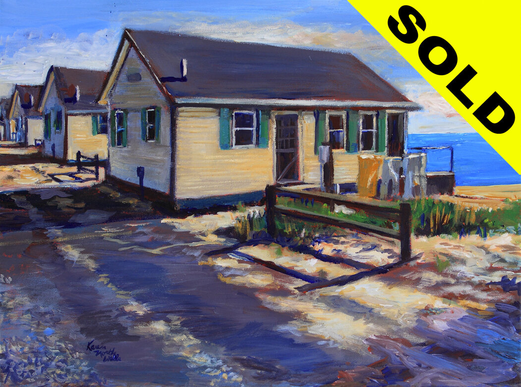 Old Cape Cod Day S Cottages Acrylic 24x18 Floater Frame