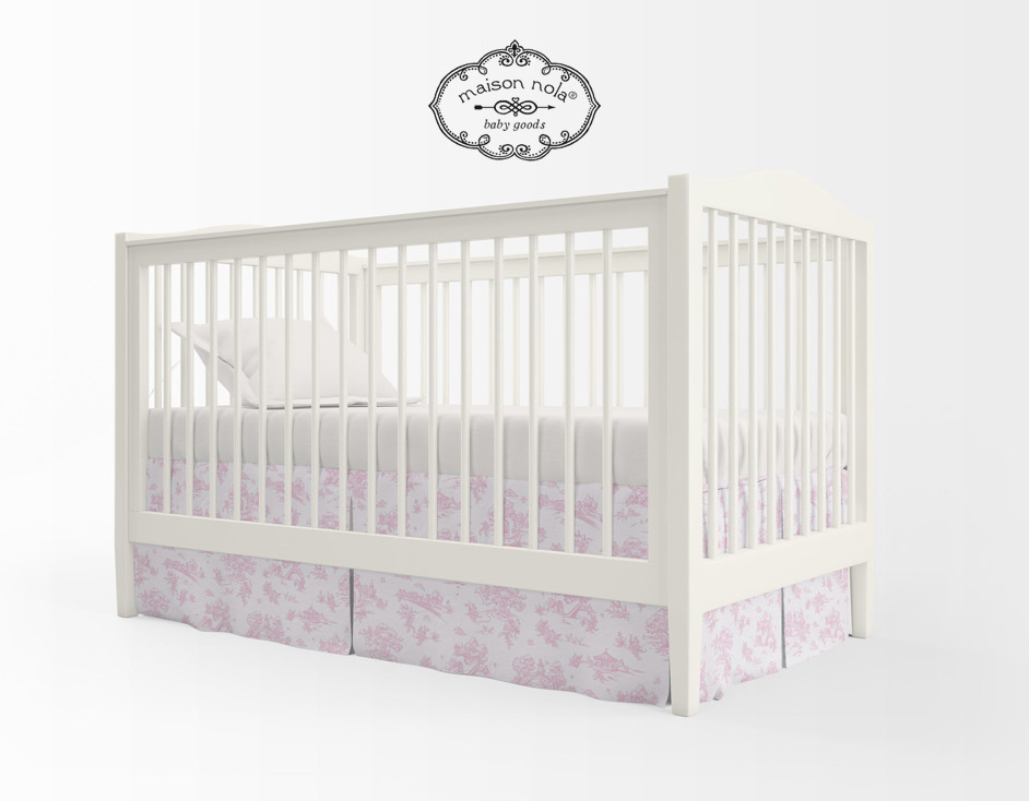 Storyland Toile Crib Skirt Maison Nola