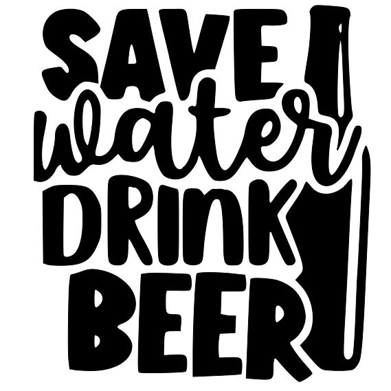 Save Water Drink Beer Decal Sticker Choose Pattern Size #3563
