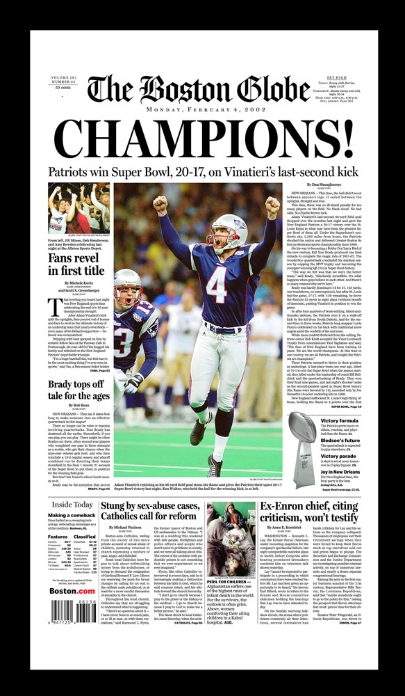 Boston Globe 1/22/18 Patriots AFC Champions  Newspaper New Lets Go Pasts !!! 