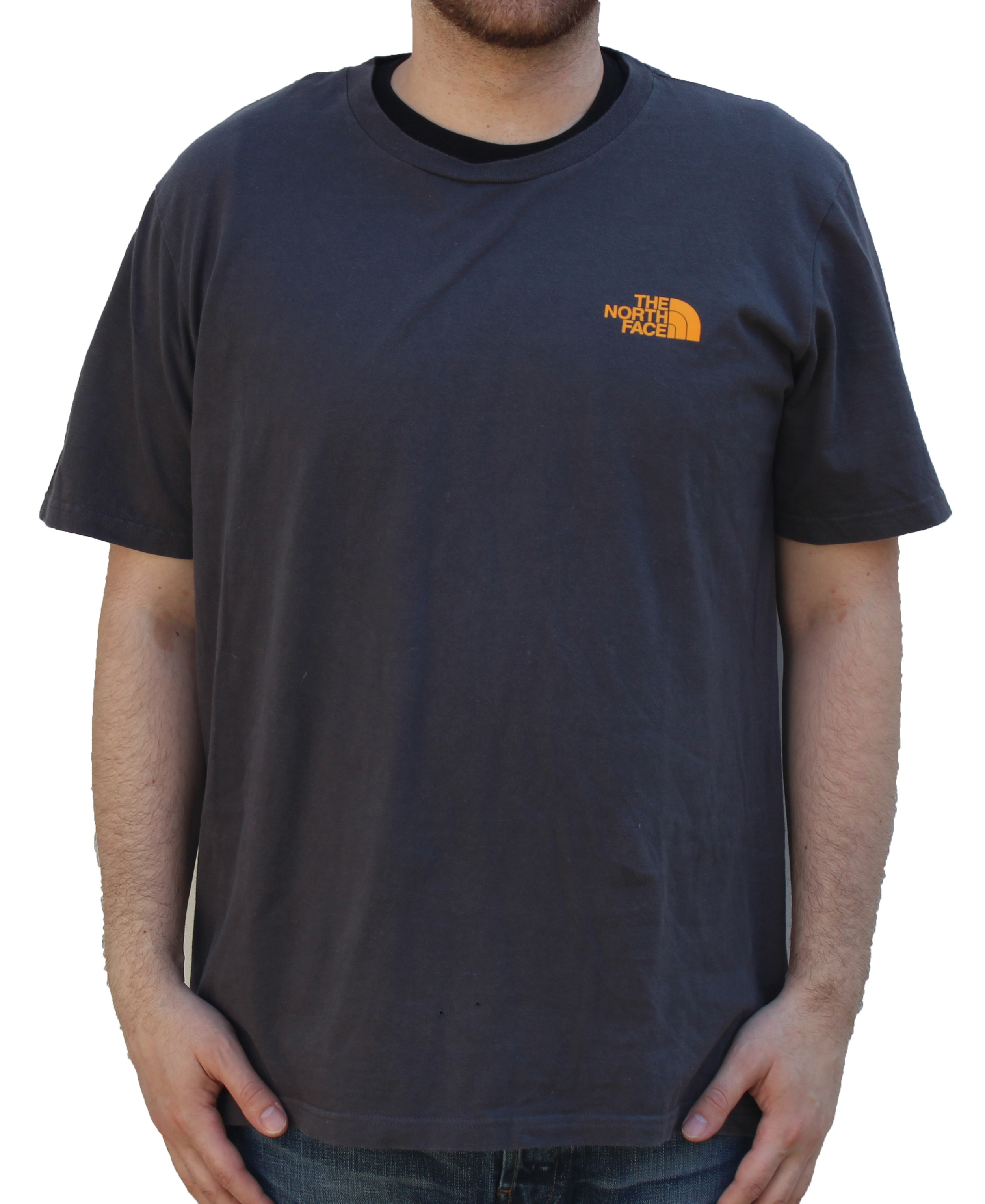north face never stop exploring t shirt grey