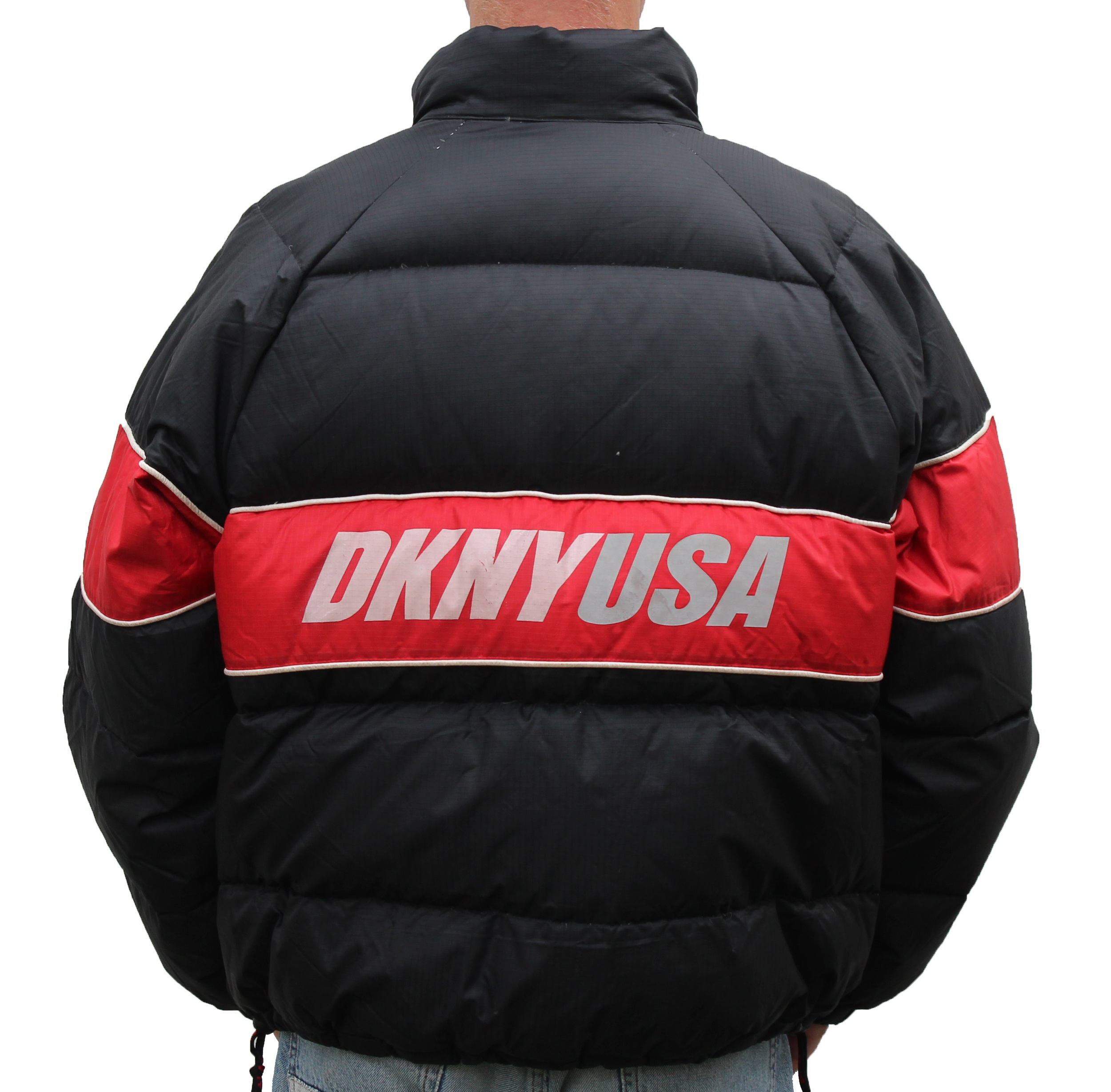 dkny puffer jacket women's red