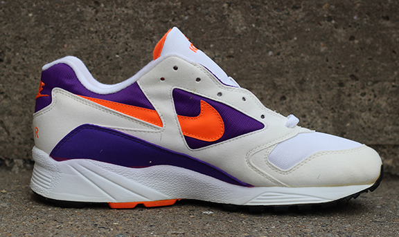 purple and orange sneakers