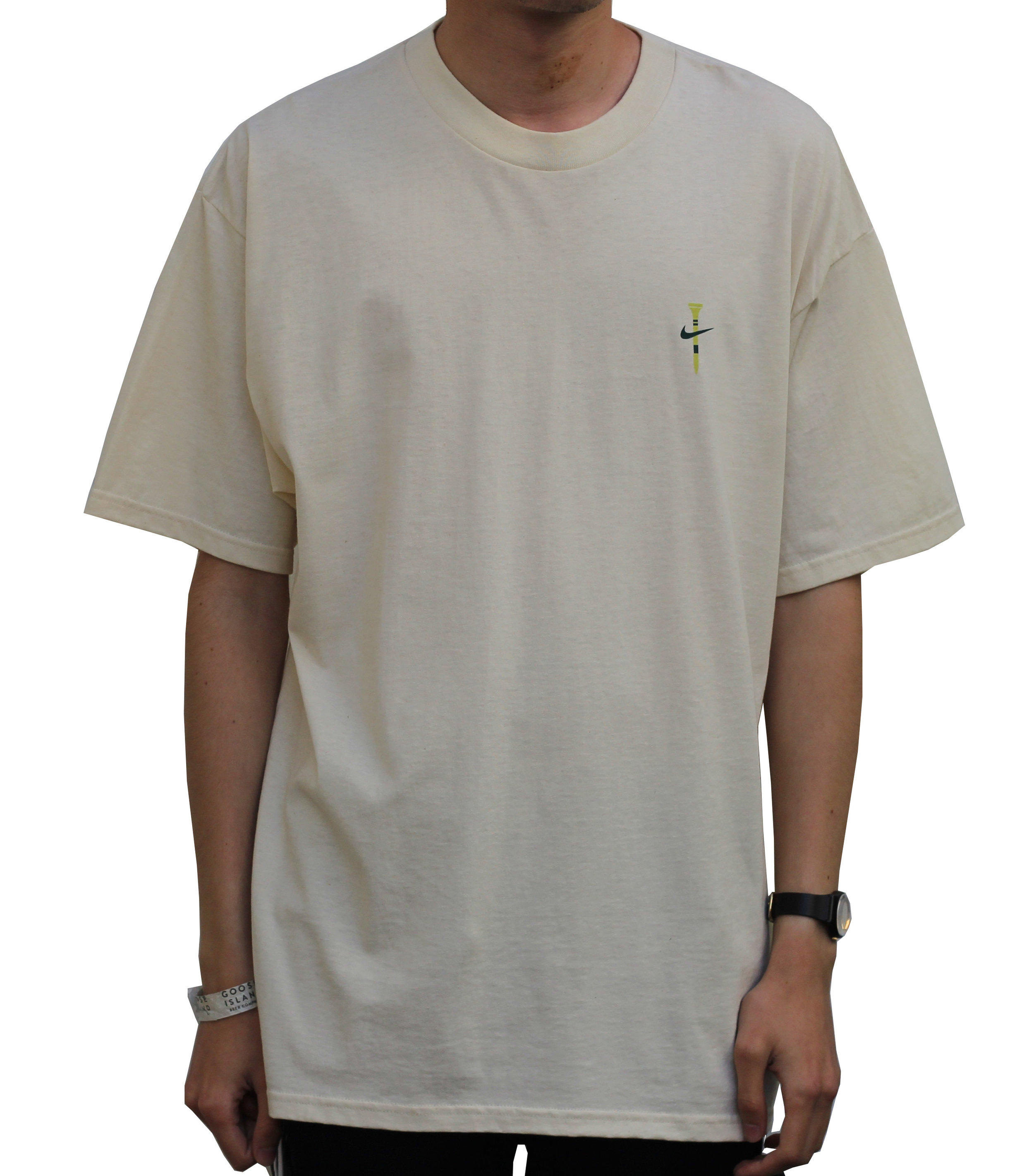 Vintage Nike Golf Logo Off White T Shirt Size Xl Nwt Roots