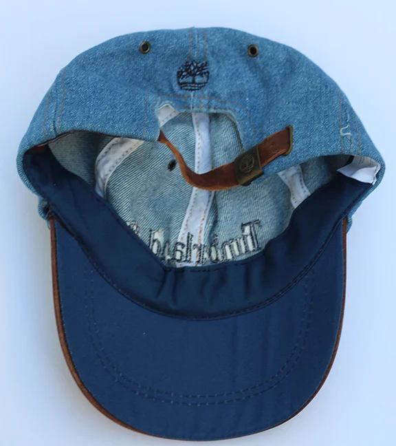 denim hat leather strap