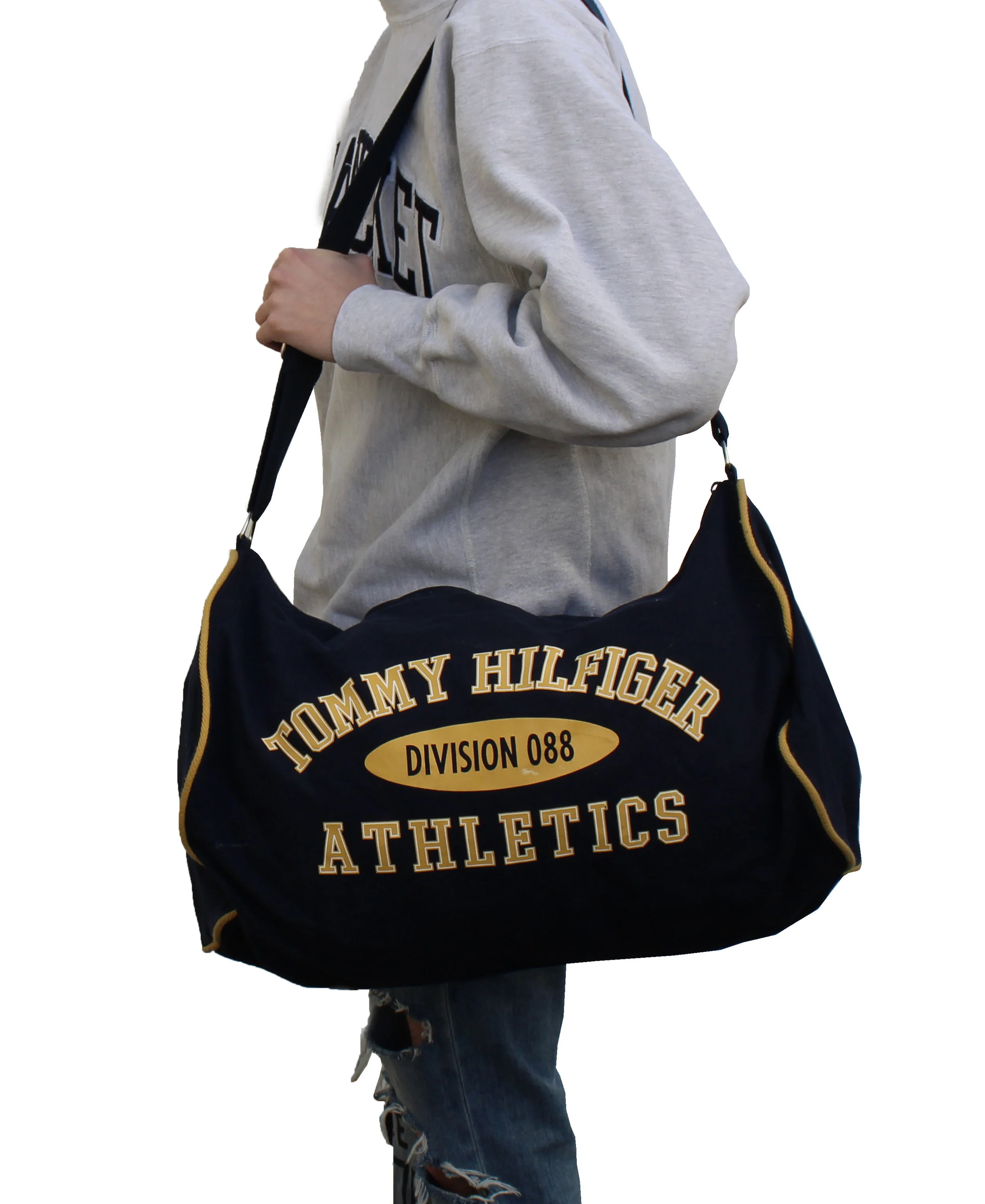 tommy hilfiger duffle bag yellow