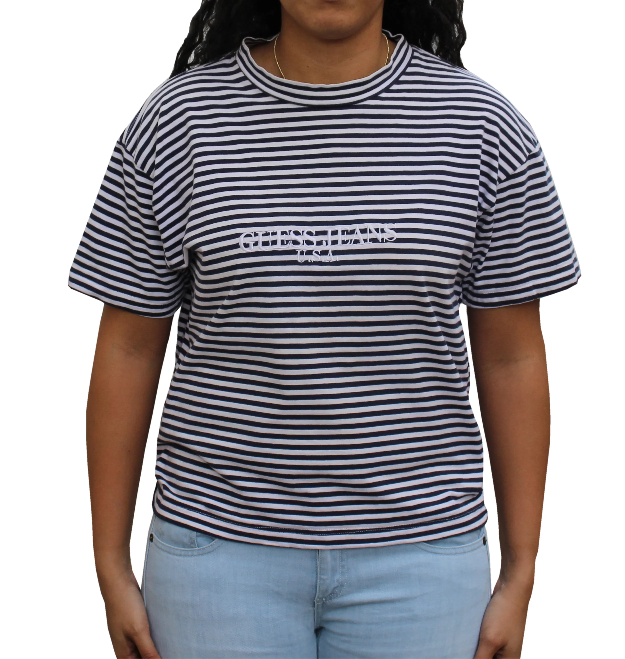 striped guess shirt womens