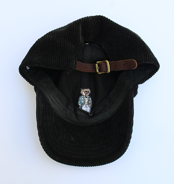 black polo hat leather strap