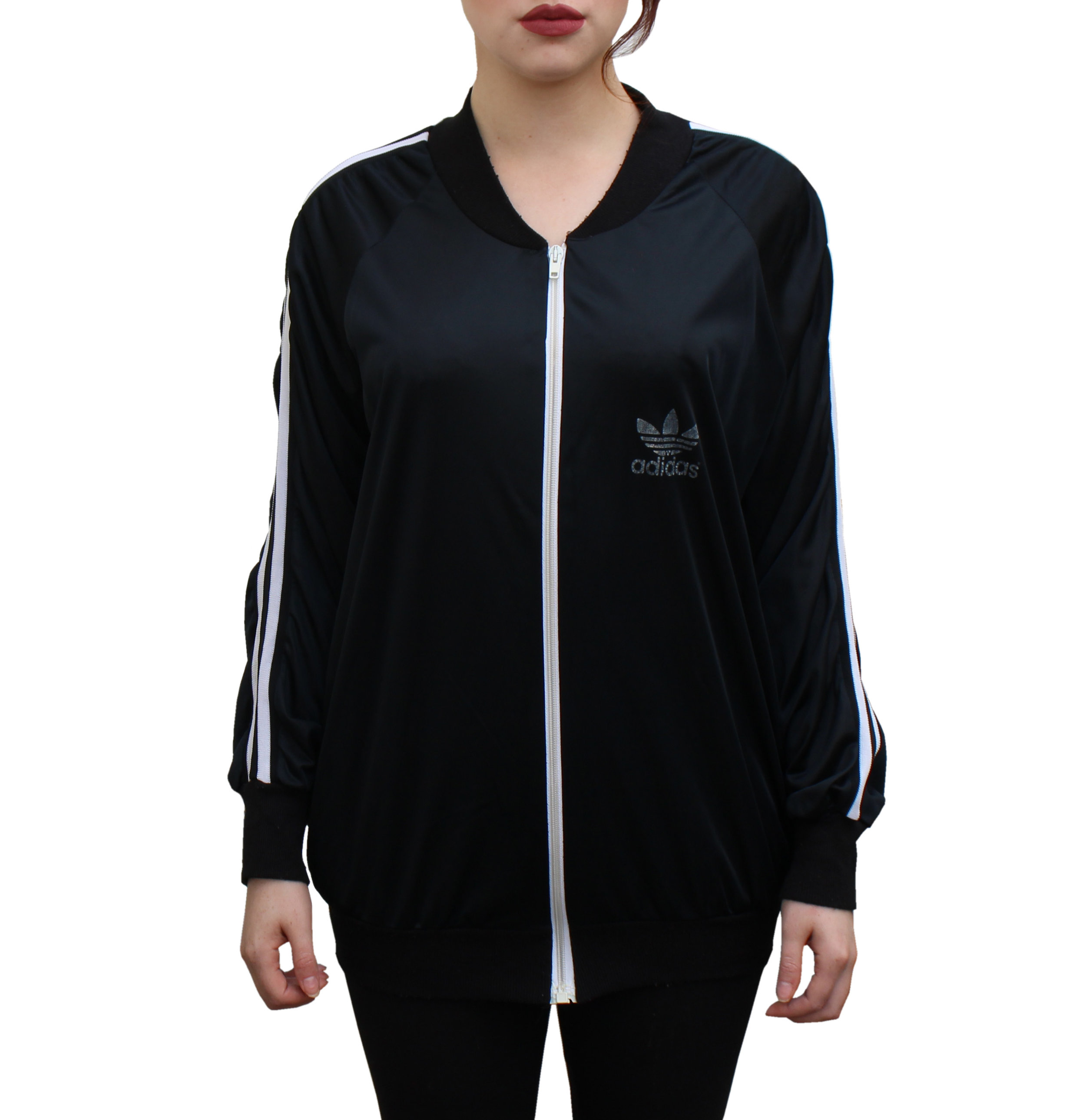 Vintage Adidas Black White Trefoil Track Jacket Roots