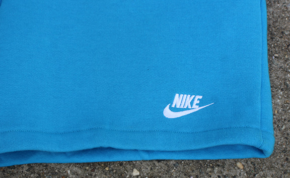 baby blue nike sweat shorts